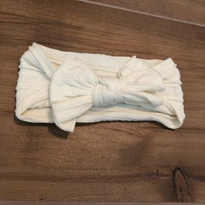 Baby Bling Bow - Cable Knit Ivory